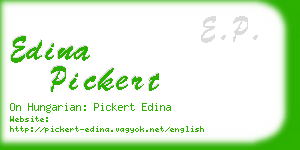 edina pickert business card